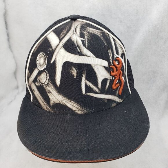 BROWNING Black Mesh Snap Back Trucker Cap Hunting Fishing Adjustable one size - Picture 1 of 6